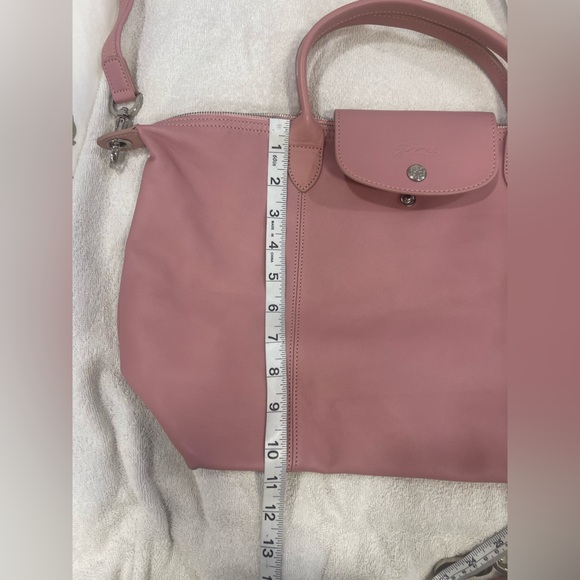 Longchamp leather Shoulder Bag - Soft Pink Handbag - Picture 10 of 16
